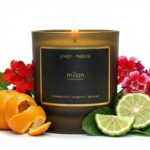 Milan coconut apricot wax candle