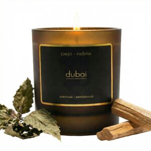 Dubai coconut apricot wax candle