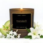 Marrakech coconut apricot wax candle