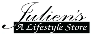 Julien's A Lifestyle Store logo with elegant script lettering and black banner design.
