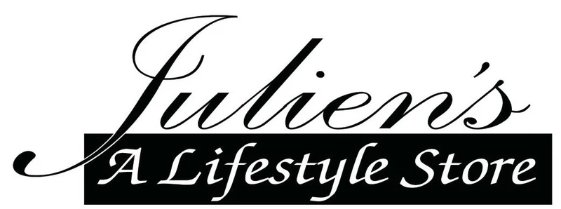 Julien's A Lifestyle Store logo with elegant script lettering and black banner design.